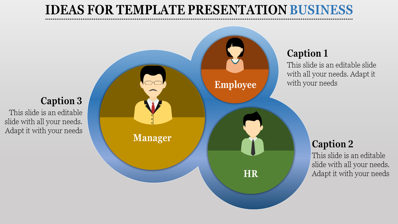 Free - Three Node Business PowerPoint Template For Presentation